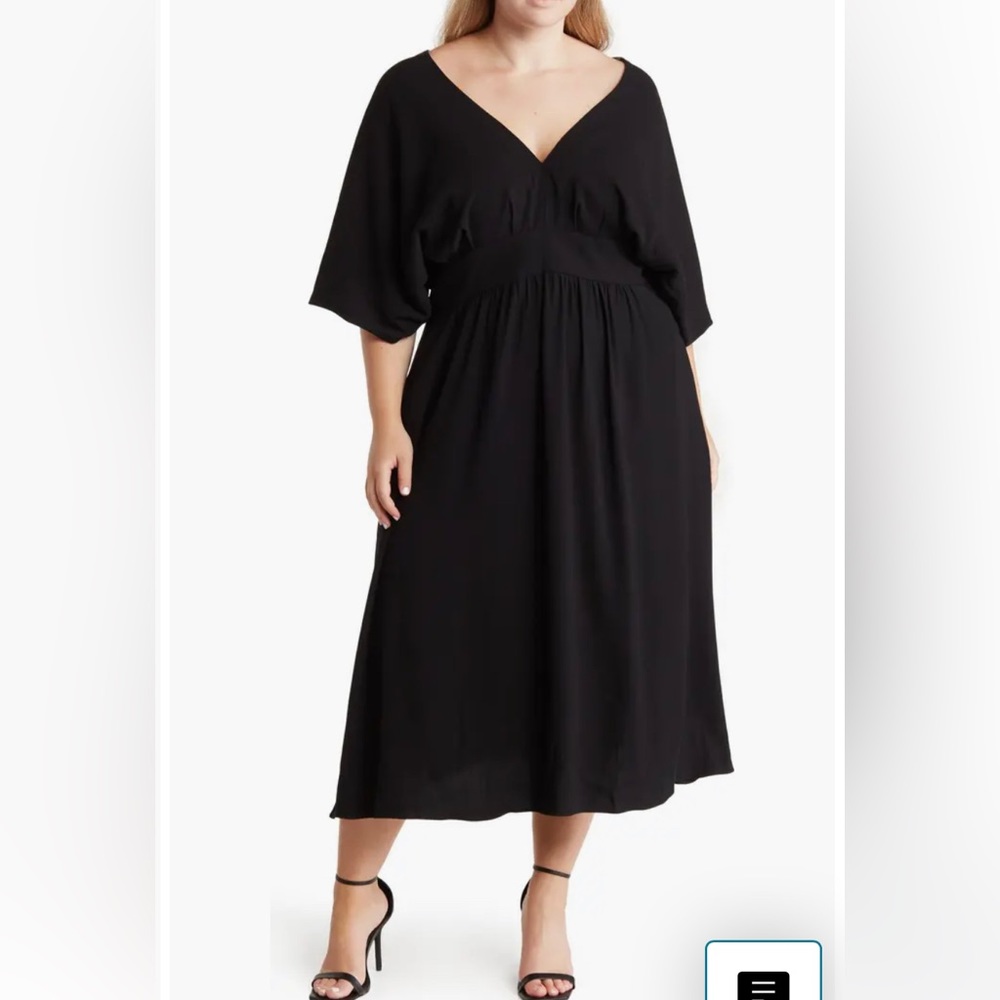 Alexia Admor August Draped Midi Fit and Flare Dress (Plus Size) 2x